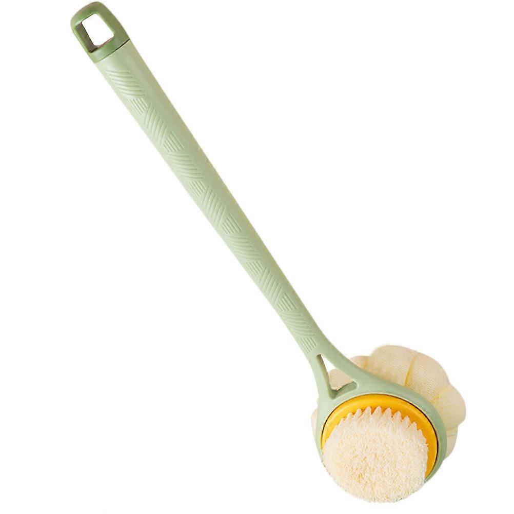 Long Handled Back Bath Brush Double Sided Exfoliating Shower Scrubber for Deep Cleaning, Massaging and Easy Grip Ergonomic Design for All Body Parts