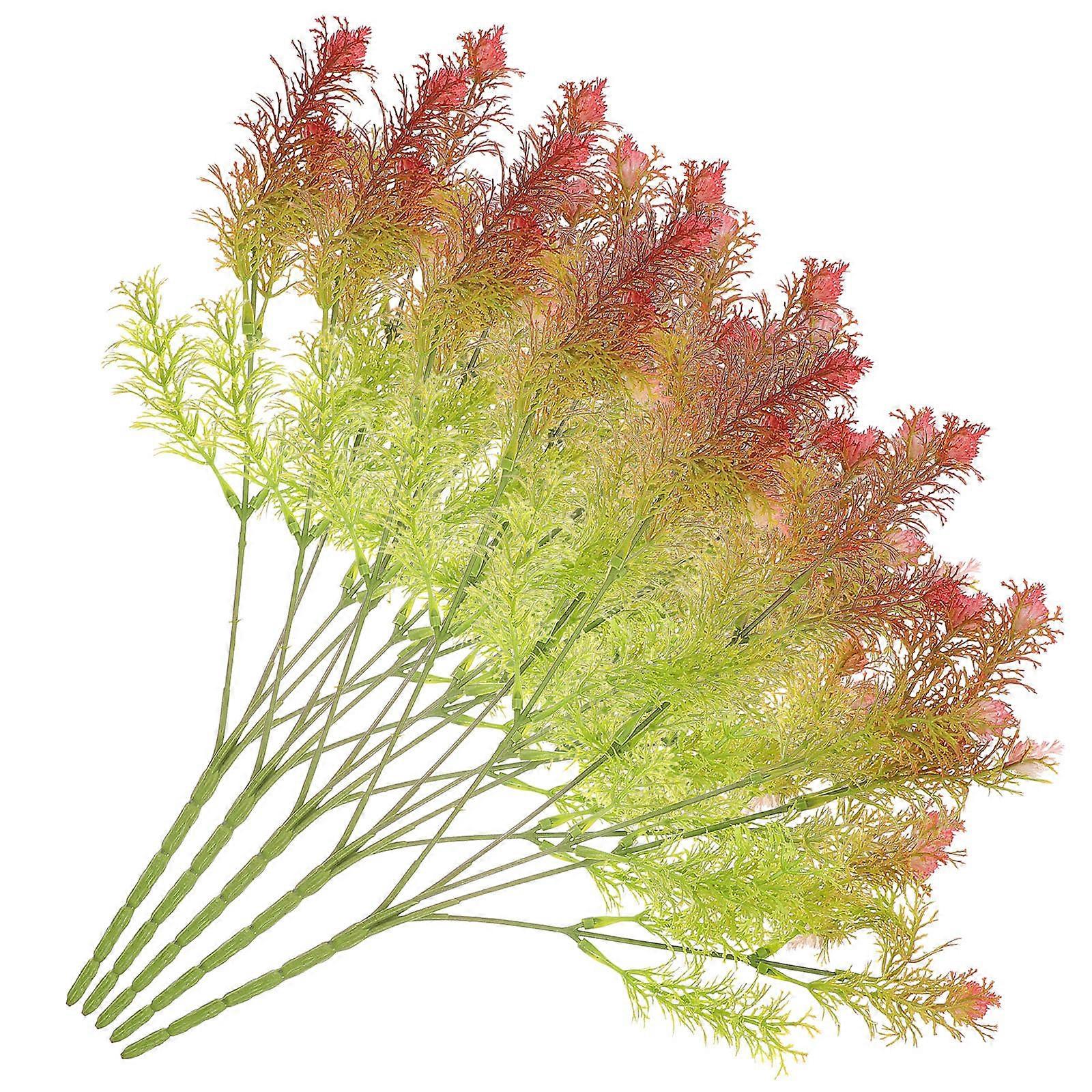 Artificial Plant Red Artificial Stem for Decor 5Pcs Faux Branch