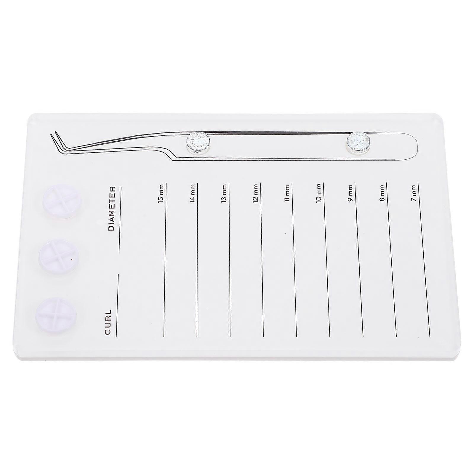 Magnetic Eyelash Holder Eyelash Tray with Scale Rectangular Design for Salon Use 14.3x9.4cm 1Pcs