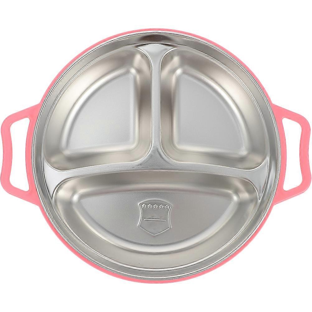 Lightweight Divided Food Plate, Easy Clean, Oven Microwave Dishwasher Safe, Compact Portable Dinnerware for Kids