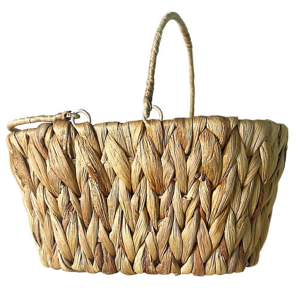 Woven Basket with Handle Organizing Basket Snack Basket for Home