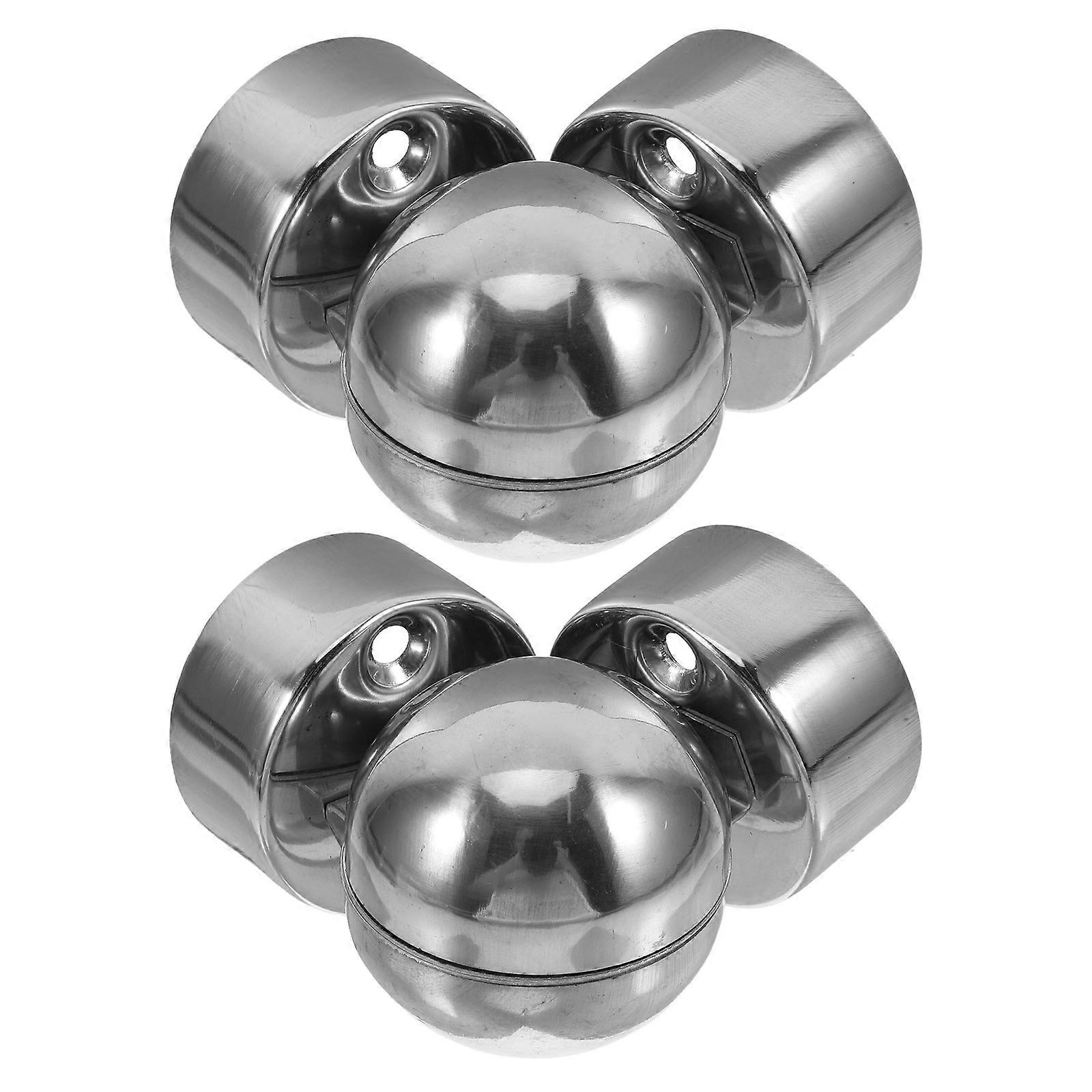 Stainless Steel Handrail End Caps for Replacement Use Silver Universal Connector Fits Round