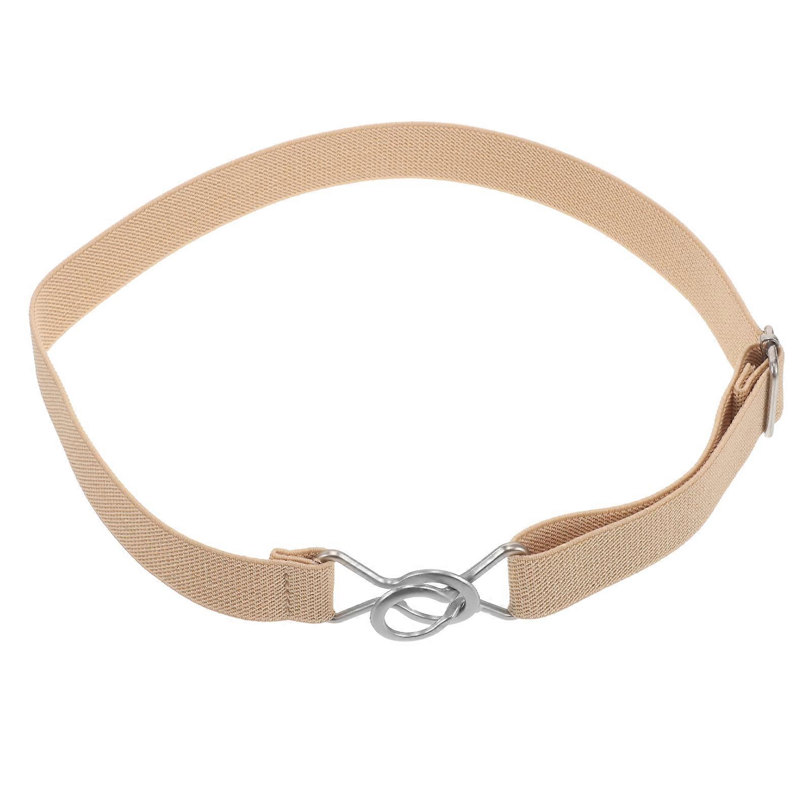 Elastic Waist Belt For Children Daily Wear Beige Simple Design Versatile Style 1Pack