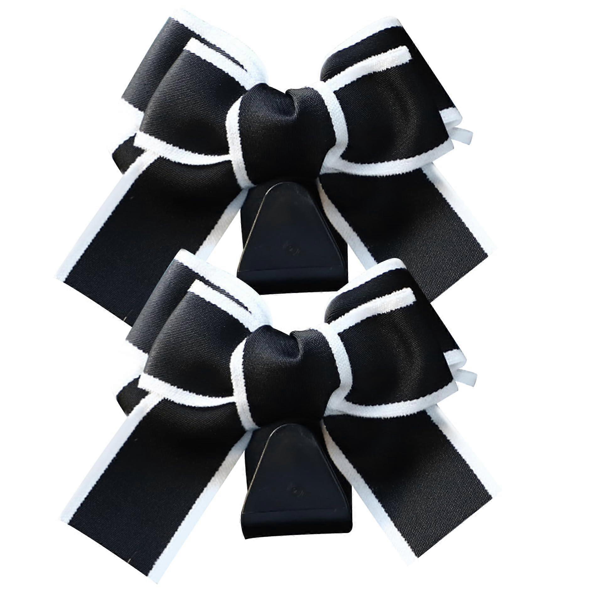 Car Wallet Holder Hooks 2-Pack - Headrest Hooks For Wallets And Bags, Black