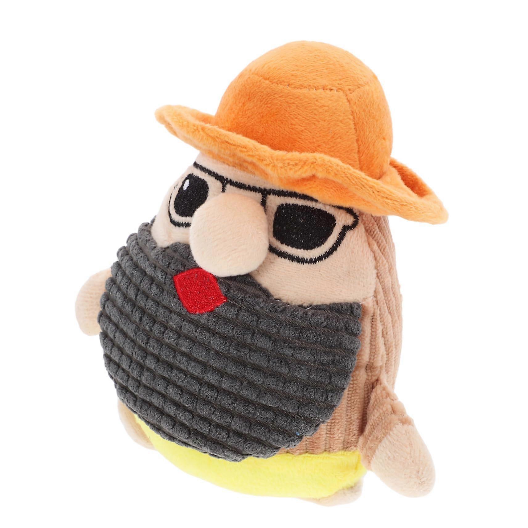 Interactive Dog Toy Plush Chew Toy for Small Dogs with Sound and Pirate Design