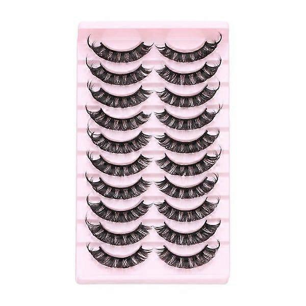10 pairs 3D Mink DD Curl Russian false eyelashes