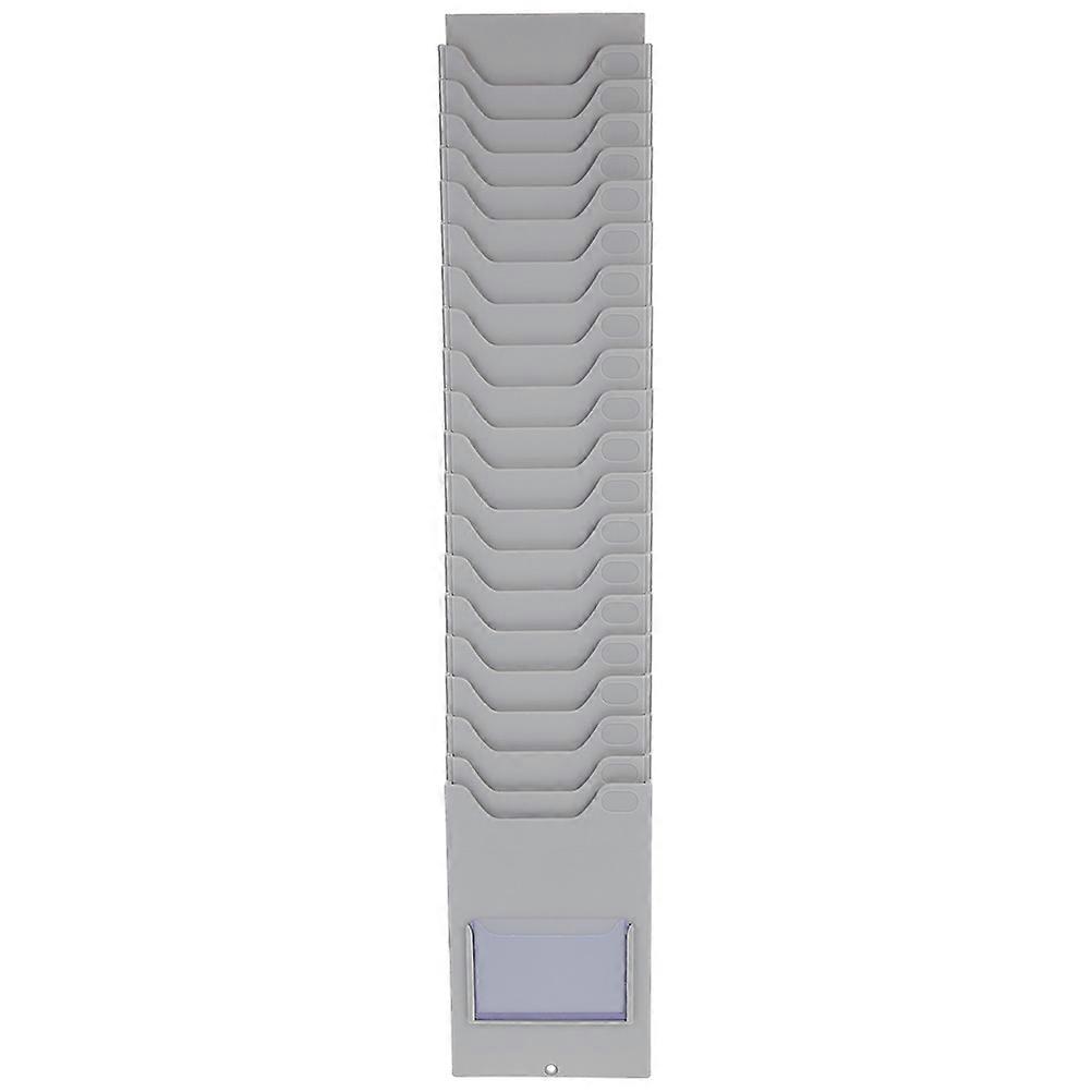 Time Card Rack for Warehouse Material Card Rack with Hanging Time Card Holder and Material Shelf