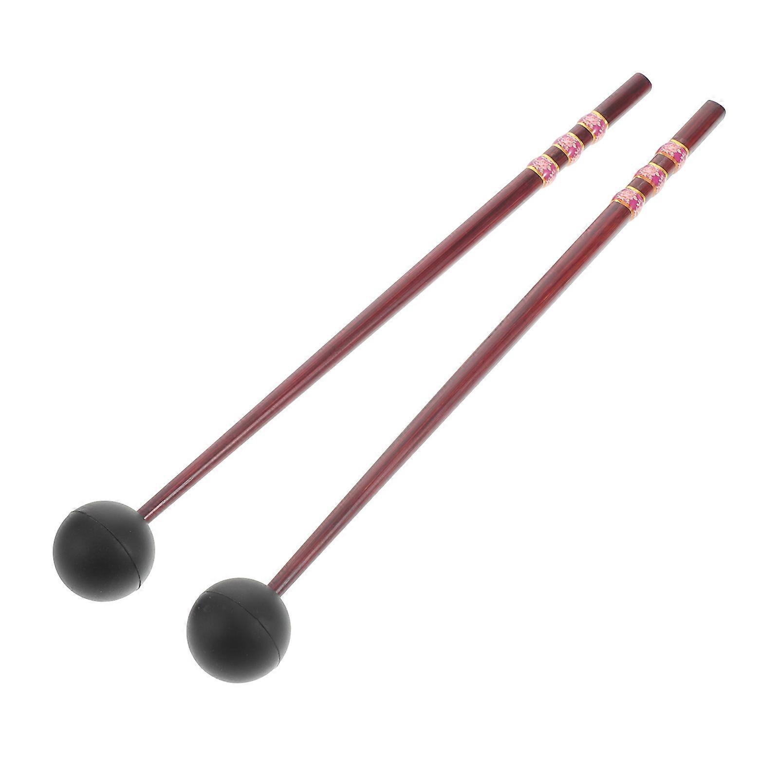 Durable Wood Drumsticks for Home Use Comfortable Grip Marimba Xylophone Percussion Mallets Brown 1 Pair