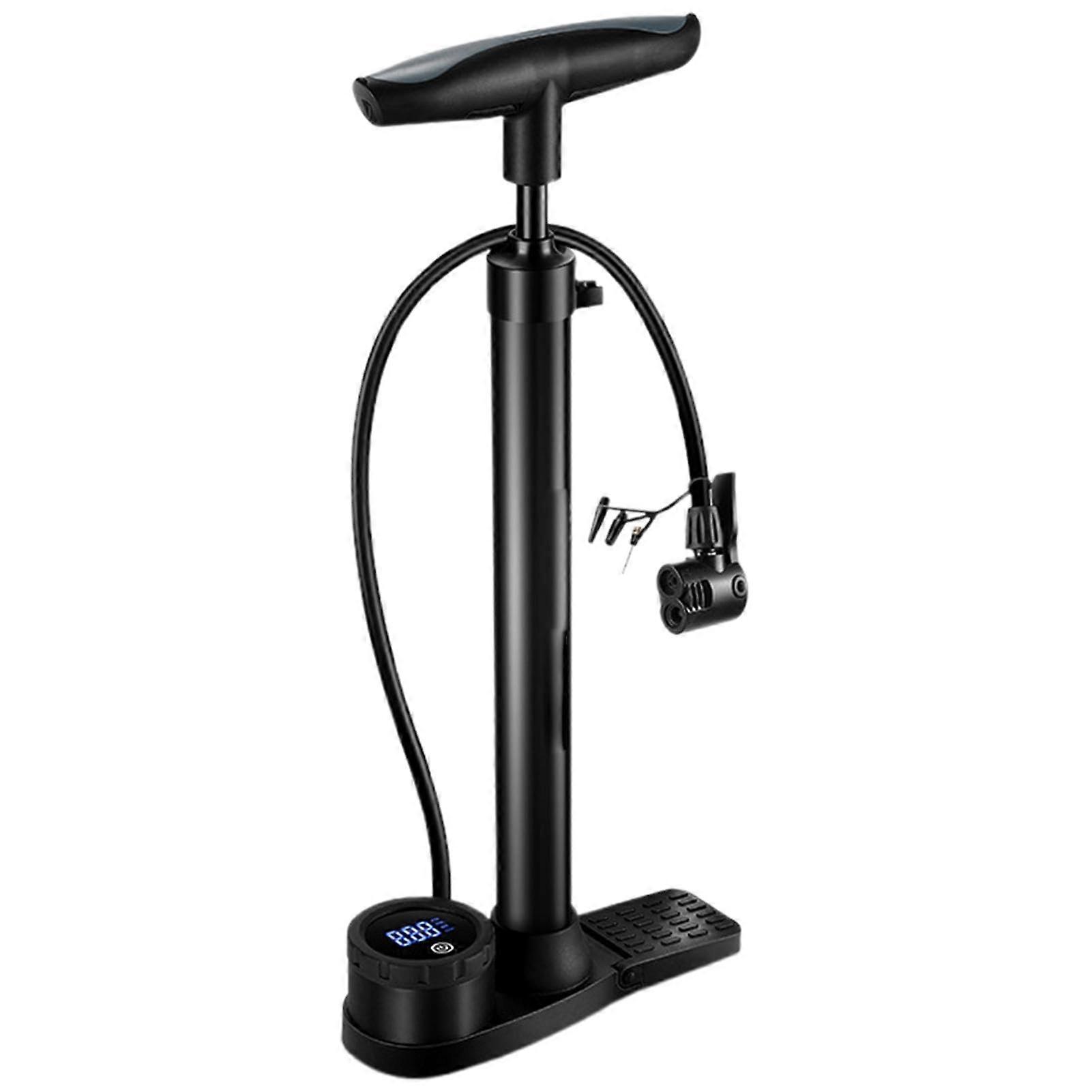 Bicycle Tyre Inflator with Digital Display, Electric Floor Air Pump