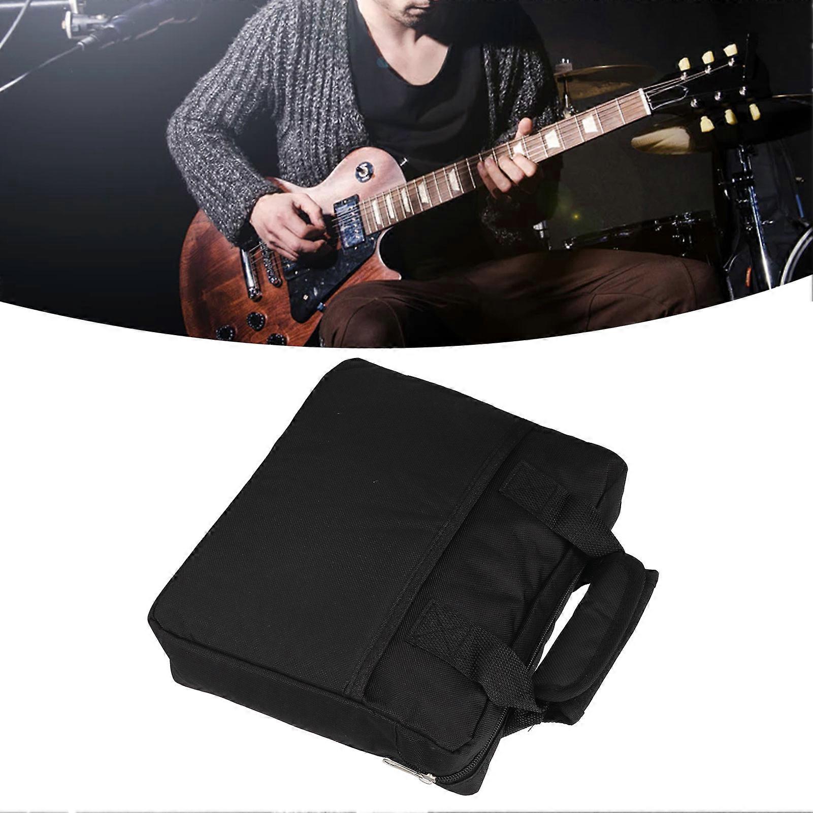 حقيبة دواسة تأثير الغيتار سوداء صلبة مقاومة للماء مقاومة للاهتراء تأثير حزمة لوحة الدواسة 
