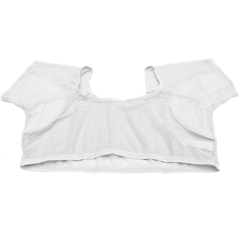 Breathable Underarm Sweat Vest For Women In White Mesh Design For Jogging Yoga Running 1Set