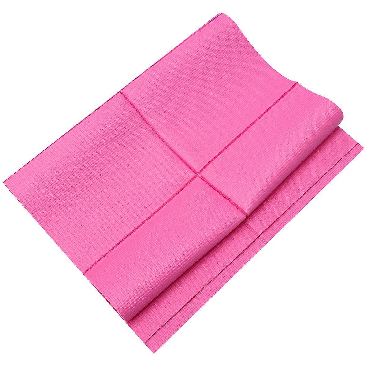 Pink Portable Yoga Fitness Mat For Women Perfect For Camping And Home Workouts With Anti-Slip Functionality 1Set