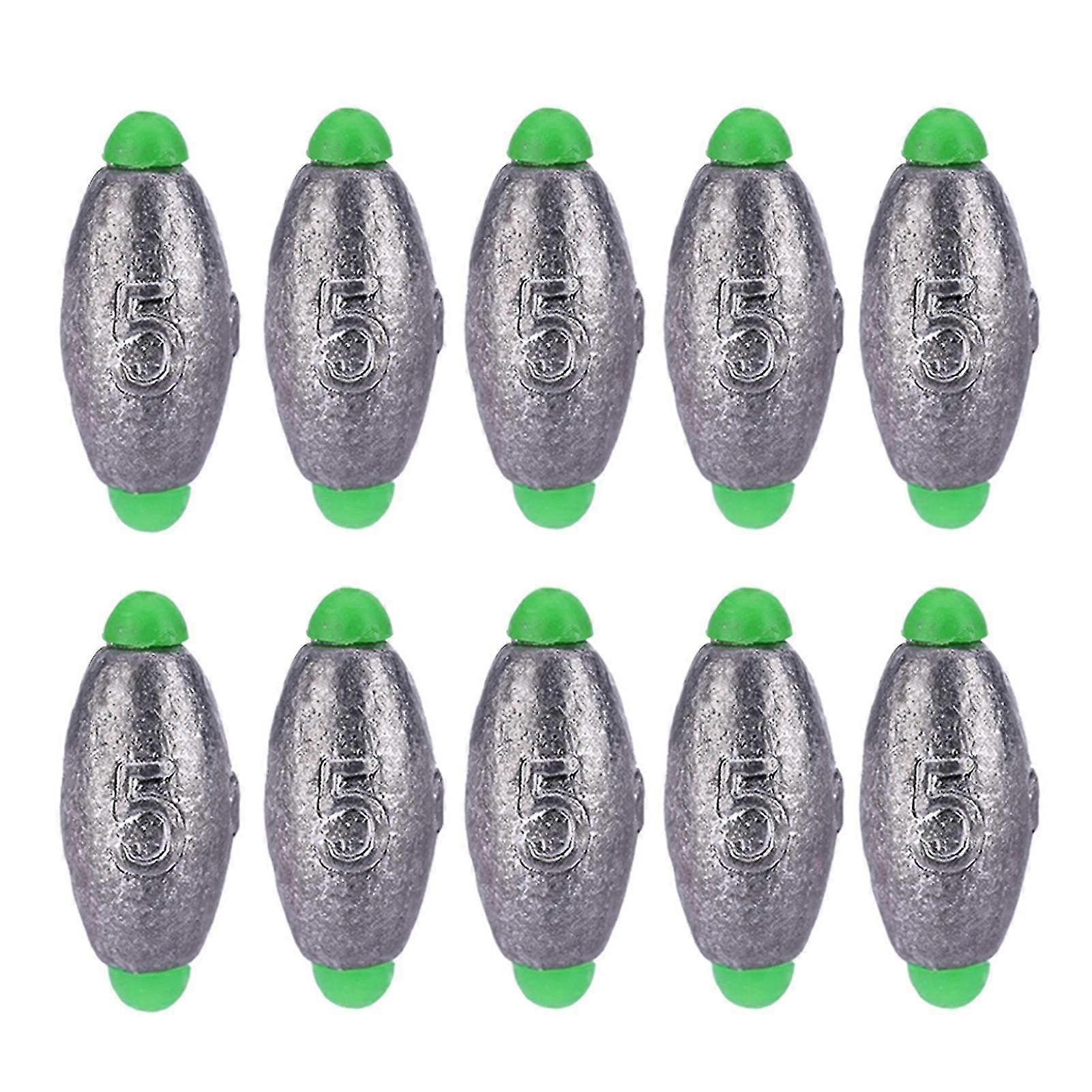 10pcs Removable Split Shot Sinkers Weights - Fishing Tackle Kits in 5 Sizes for Freshwater & Saltwater Fishing