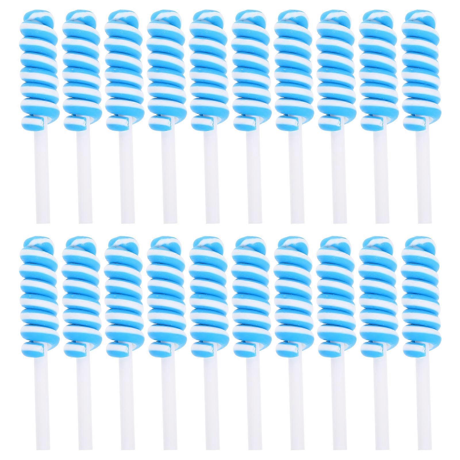 Soft Clay Roll Lollipop Craft for DIY Use Creative Phone Shell and Pencil Case Accessories 20pcs