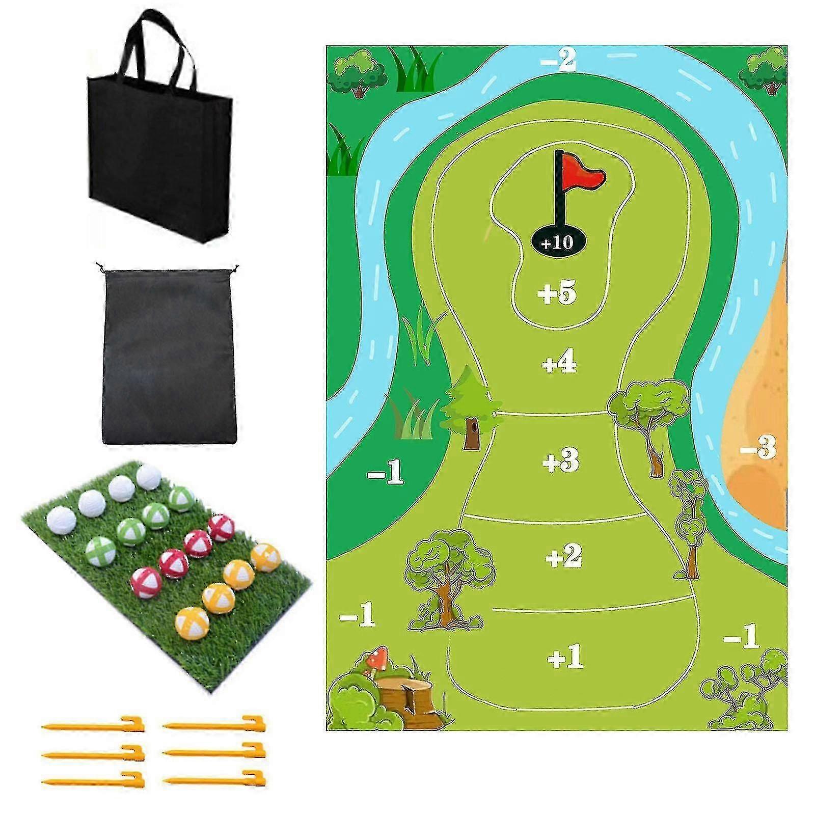 The Casual Golf Game Set, Golf Hitting Mats, Golf Game Mat Golf Practice Mats Indoor Outdoor Games Compatible Adults And Family Stick Chip Game Golf S