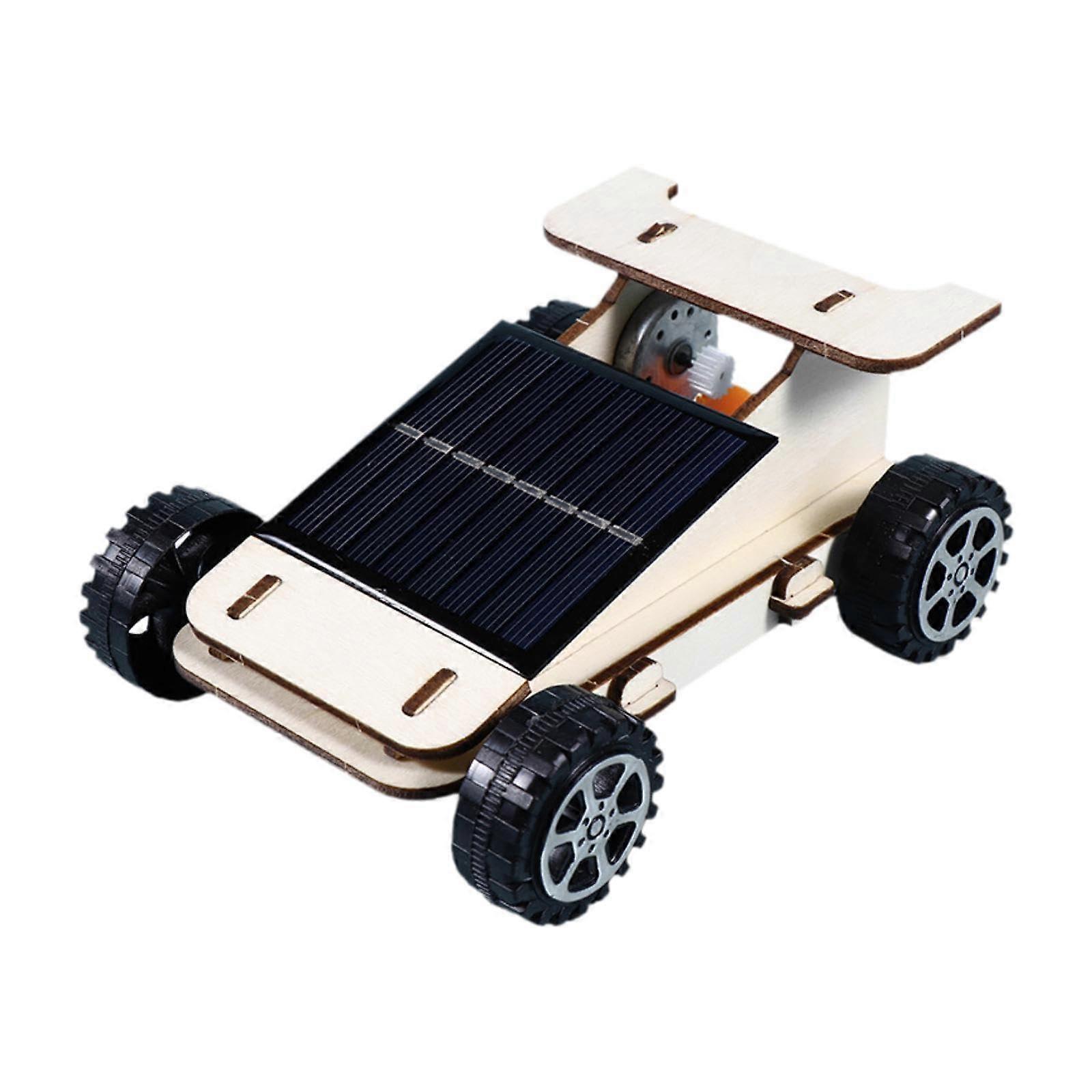 3D Puzzle Toy Solar Powered Car Kit for Kids - DIY Wooden Model Construction Set for Early Learning Boys and Girls