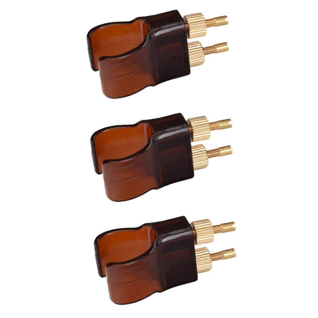 Brass Erhu Fine Tuner Set - 3 Pieces, Practical String Adjustment Tools, Assorted Colors, 4.3X2.5X2.5CM
