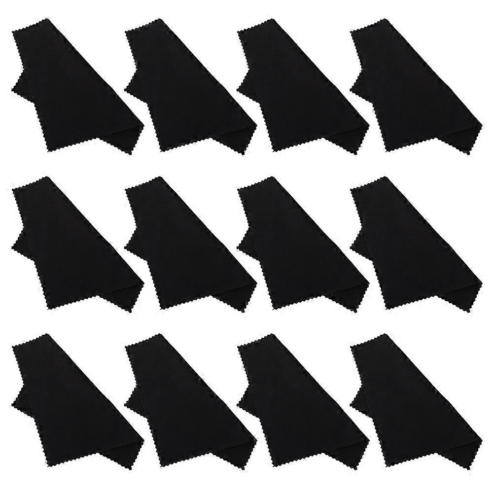 Lens Wiping Cloth For Phone Screens And Musical Instruments 100Pack Black Dust Removal On-The-Go Use 13x13cm