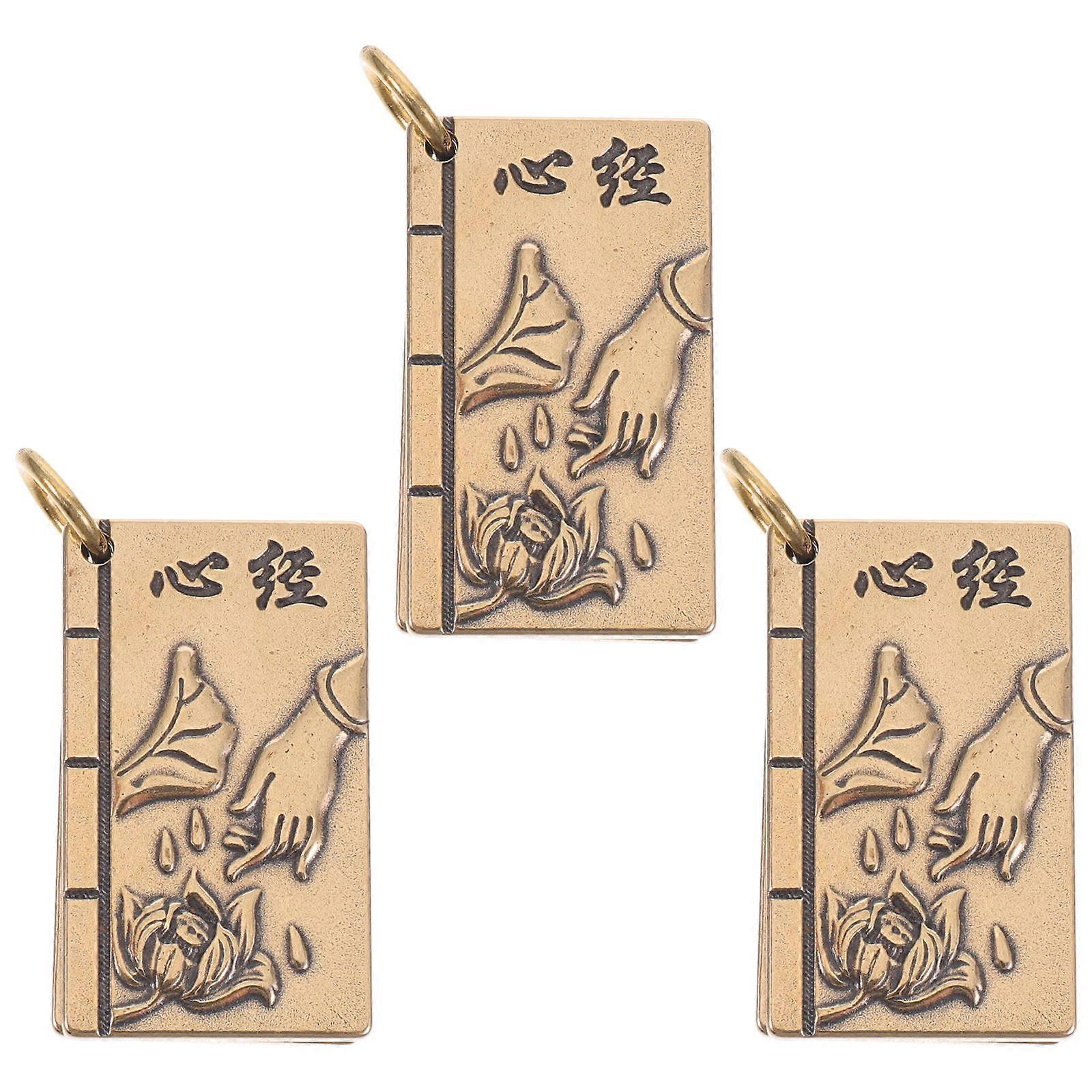 Here's a refined and professional product description based on your input:
 
**3pcs Vintage Brass Keychain Charm Pendant – Symbolic Design Key for