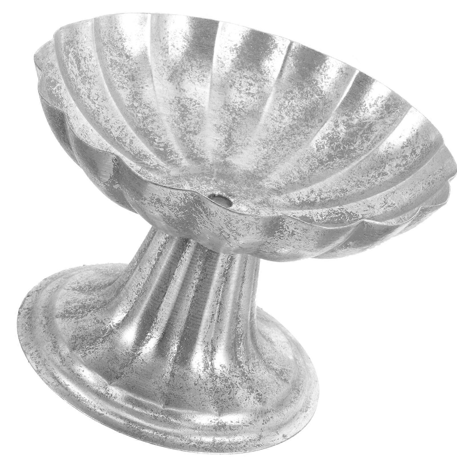 Silver Metal Offering Plate for Decoration Perfect for Meditation Spaces and Altar Compact .5 Inch