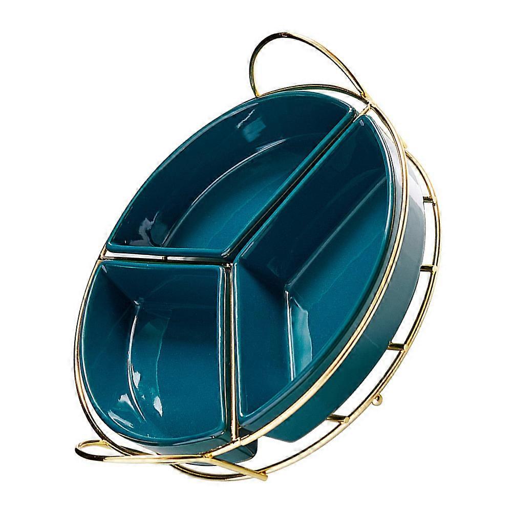 لوحة وجبات خفيفة متعددة المقصورات صينية تخزين طعام مزخرفة للأصدقاء مطبخ 25X22.5X7.5 سم تخزين 1 قطعة