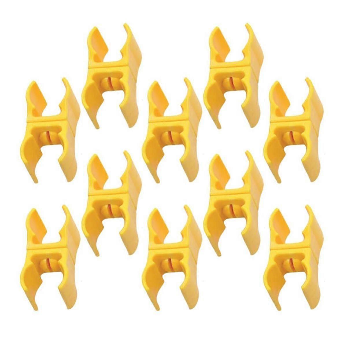 10PCS Outdoor Agility Field Warning Rod Clip Buckle Plastic Corner Flag Pole Connector for Sports, Traning, Warning