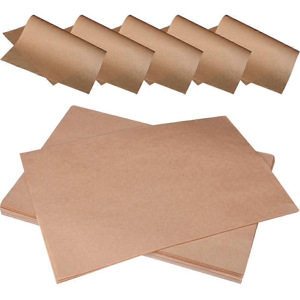 Kraft Paper Parchment Paper for Baking 100Pcs Light Brown Non-Stick Baking Sheets for Cookies