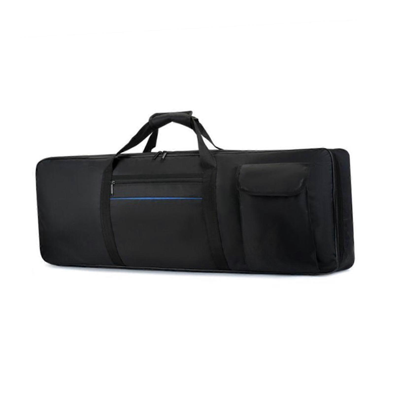 61key keyboard bag, digital piano transport case, piano keyboard storage for accessories, with blue stripe