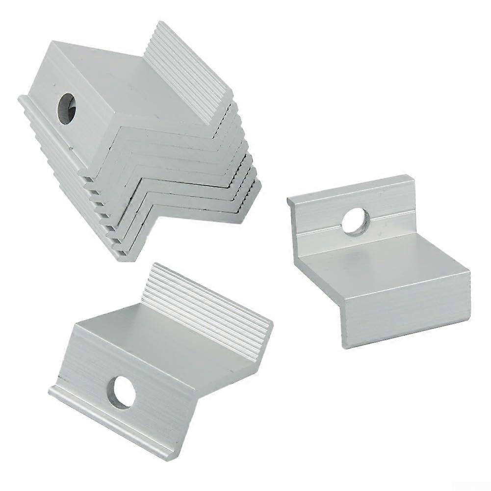 10 Pcs Solar Mounting Accessories Aluminum End Clamps 45 mm Frame Height Compatible with Solar Systems