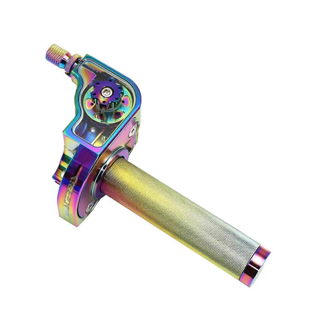 Motorcycle Handlebar Grips 22mm CNC Aluminium with Multicoloured Twist Accelerator Pedal Grips for Motorbike Models