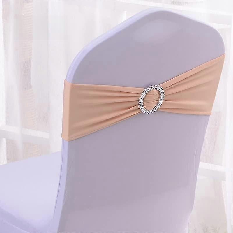 Chair sashes, 1 piece stretch spandex chair sash with bow (pink) rose.