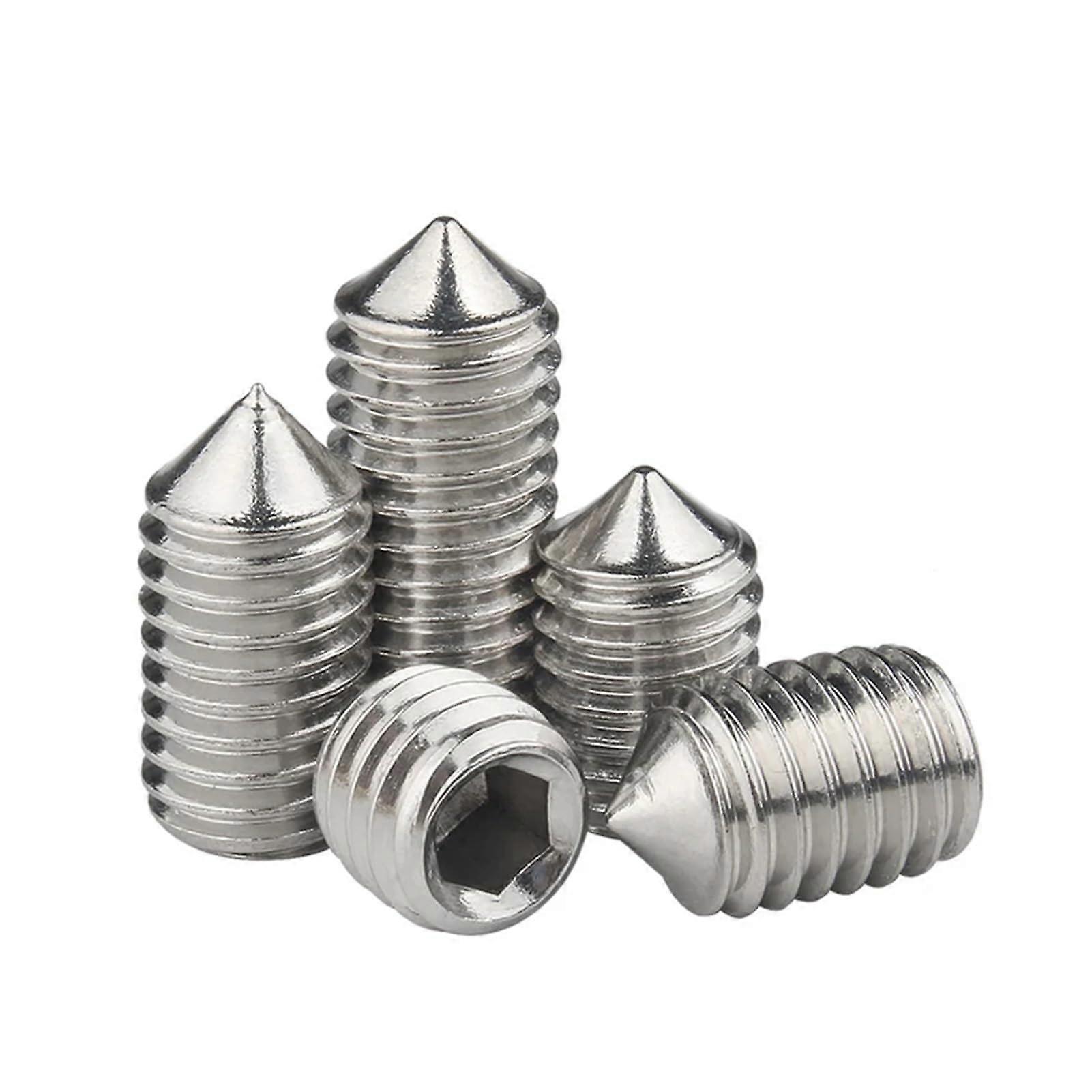 M2.5 M3 M4 M5 M6 M8 M10 M12 304 Stainless Steel Hex Socket Screws DIN 914, 16mm, M6 x 10 Pieces