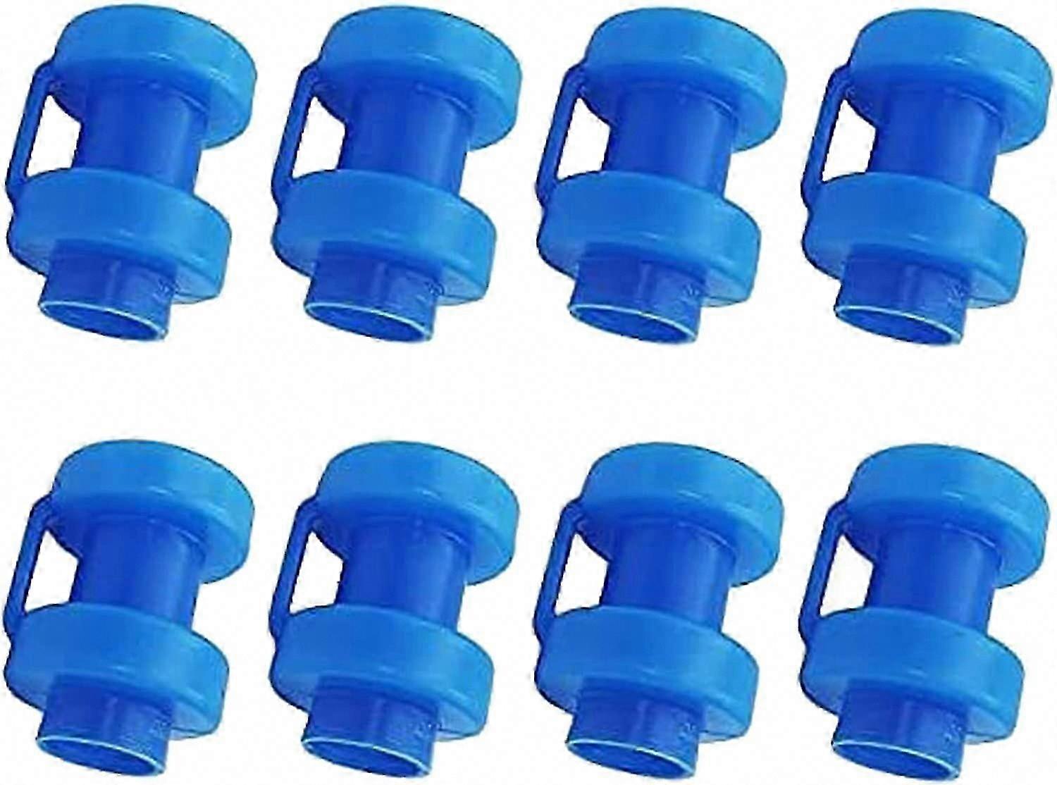 8 Blue Trampoline End Caps for Net Rods, 25mm Diameter Replacement Parts (8-Pack)