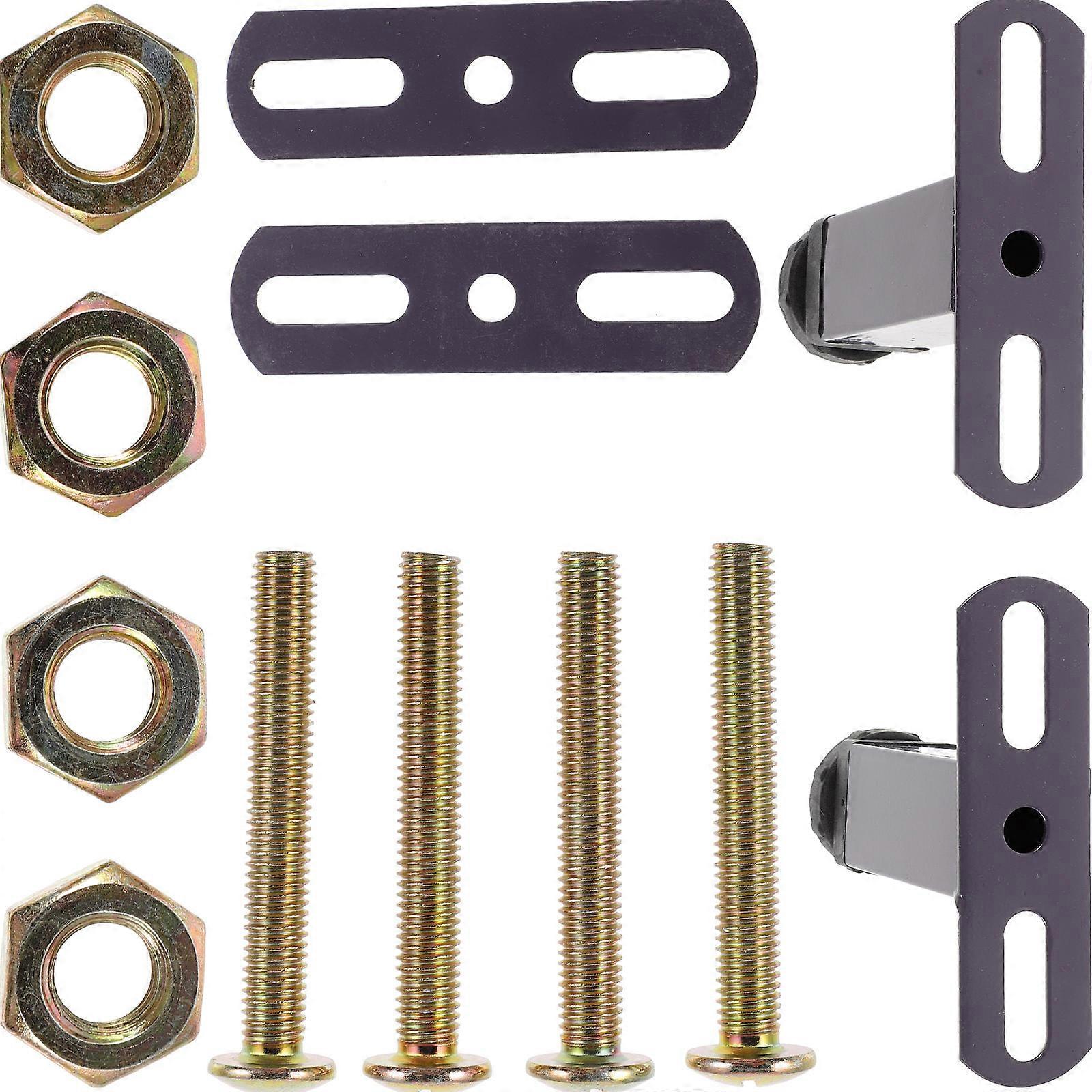 Adjustable Feet for Bedframe Bed Frame Support Legs Home Use Iron Black for 2Pcs