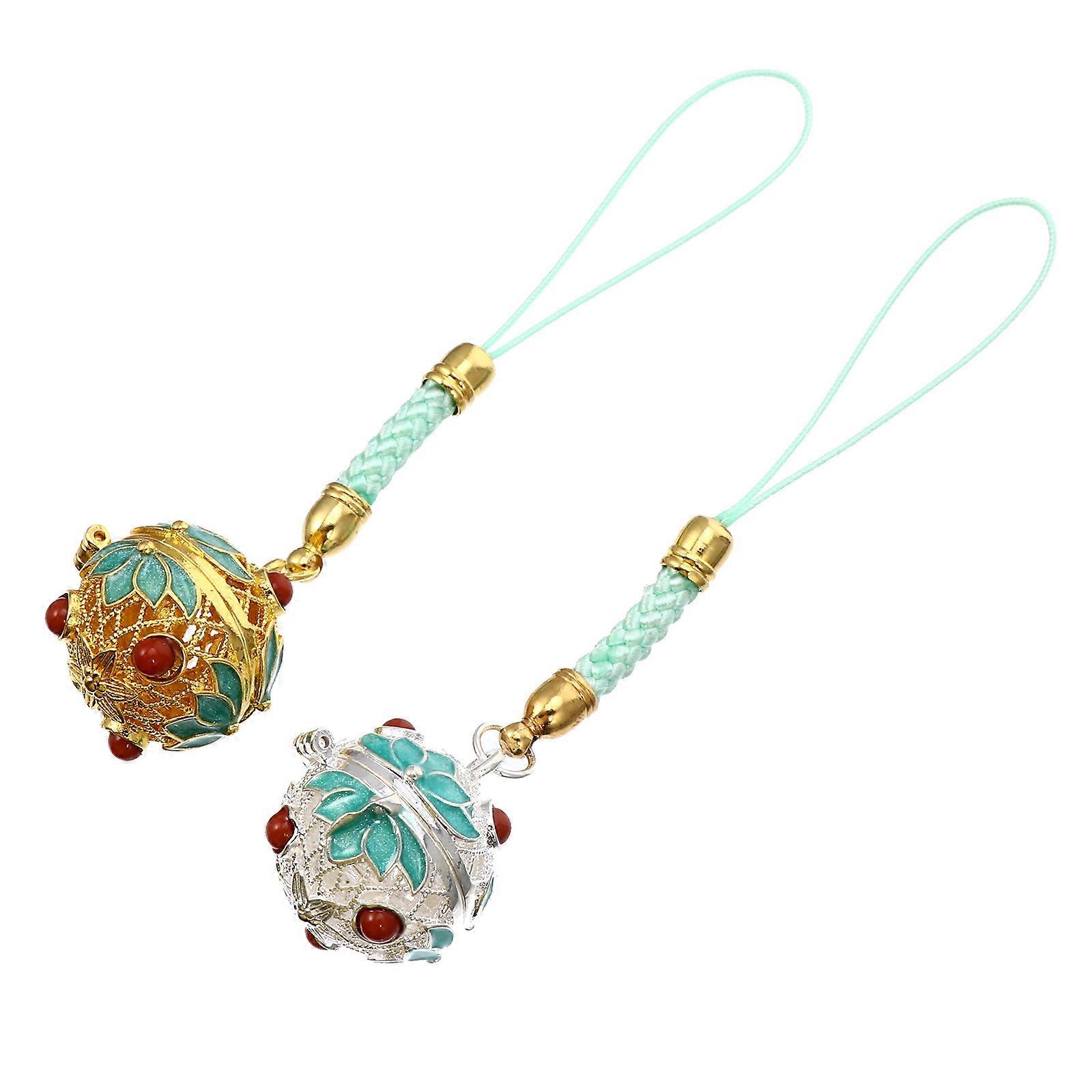 Essential Oil Key Chain Pendant for Men and Women Copper Assorted Color 2Pcs