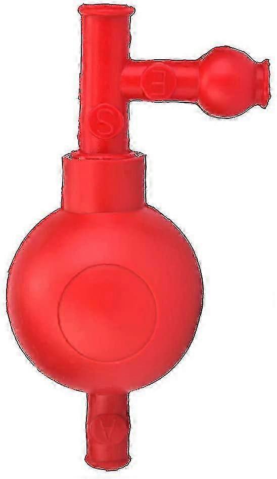 Suction Bulb, Three-way Quantitative Suction Ball Pipette Suction Bulb Lab(1pcs,red)