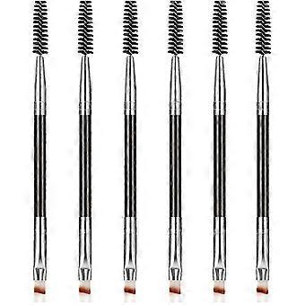 6-Piece Eyebrow Brush and Eyeliner Set with Comb for Professional Makeup Application