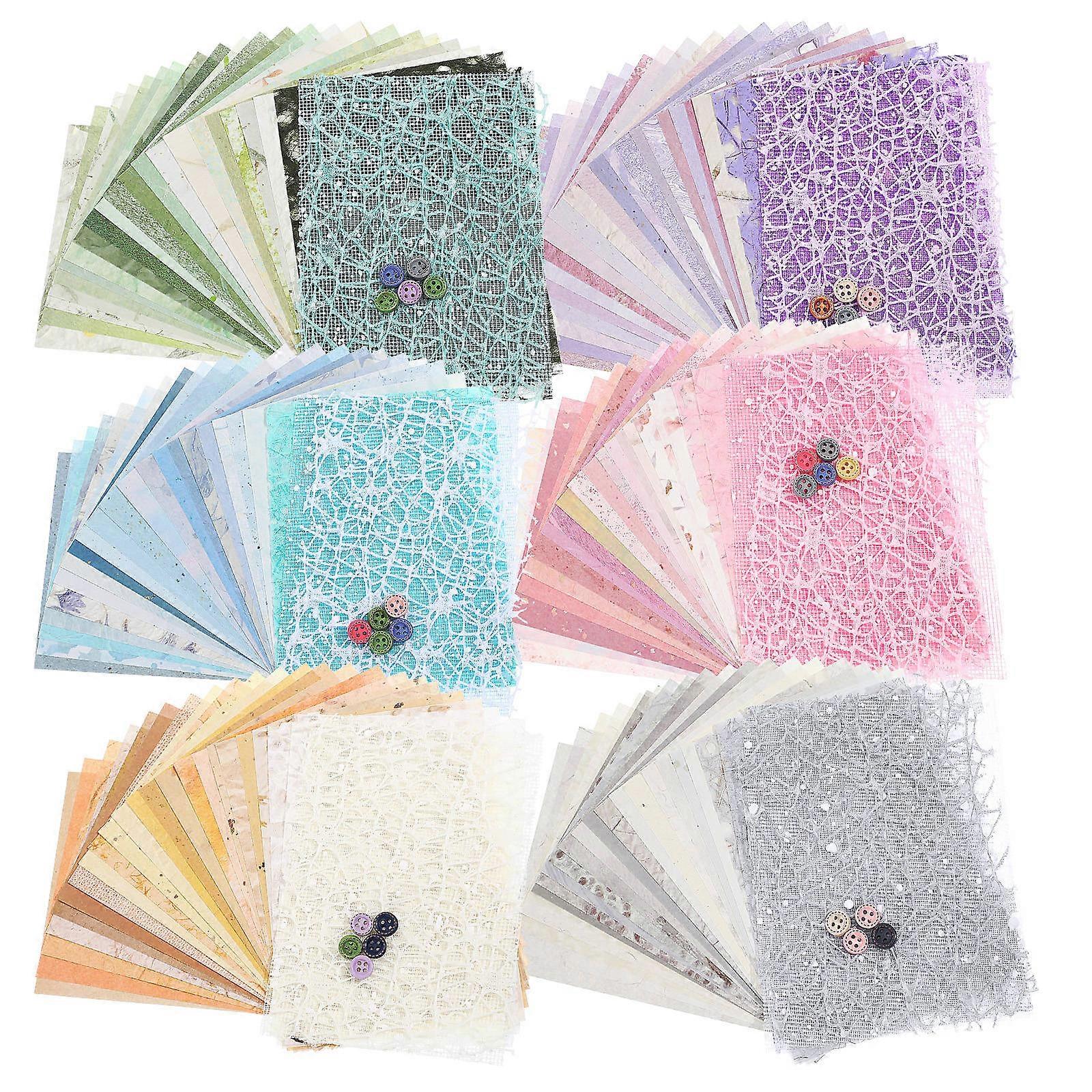 6 Sets Textured Scrapbook Paper for DIY Journals, Album Covers & Crafts – Smooth Surface, Retro Decorative Design for Unique Backgrounds &