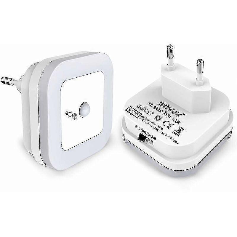 Dimmable Led Night Light With Motion Sensor Set Of 2 Nightlight Sockets Continuously Adjustable Brightness 3 Modes (auto/on/off) Orientation Light Nur