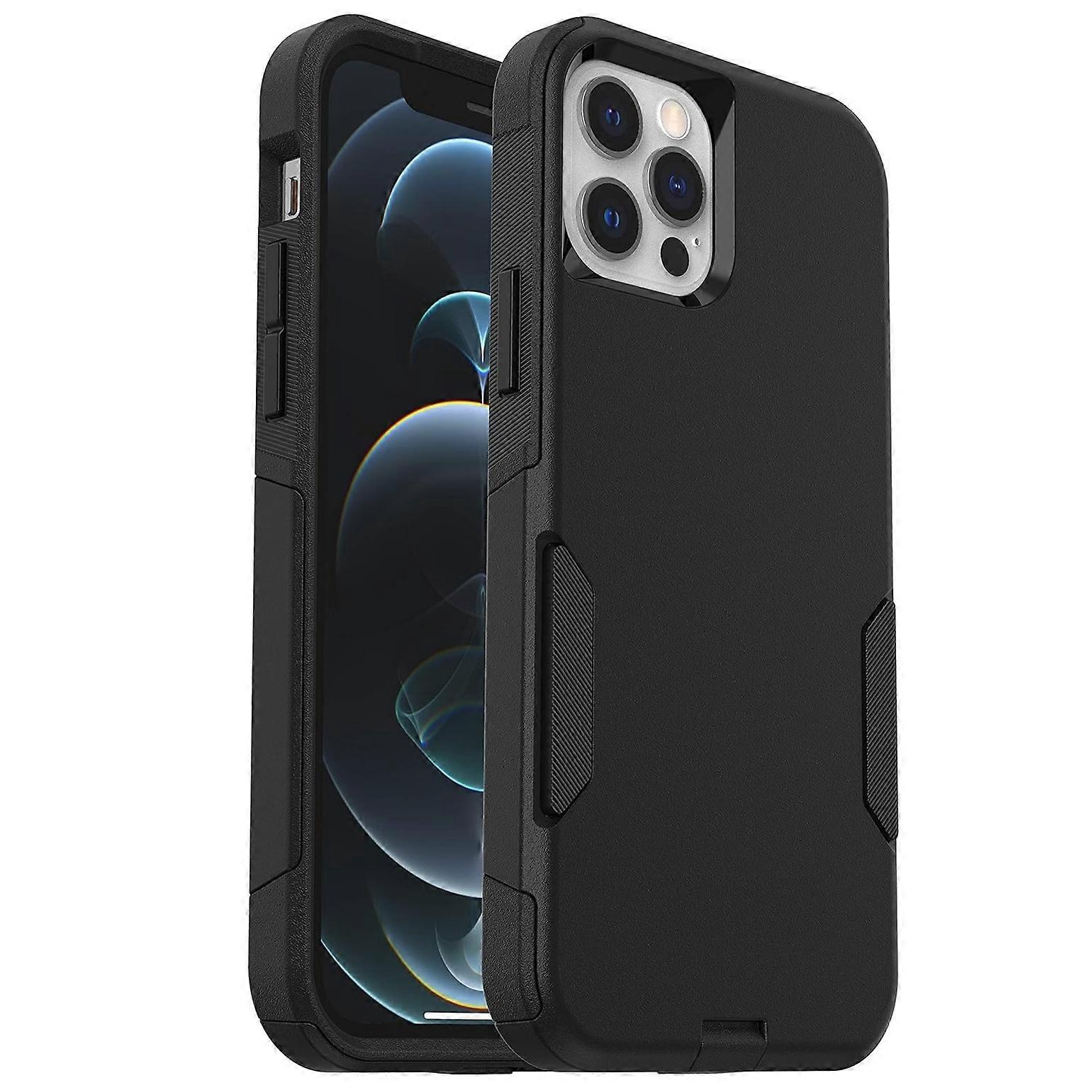 Soft Rubber Commuter Series Slim Pocket-Friendly with Port Protection Cellphone Case for iPhone 16 Pro