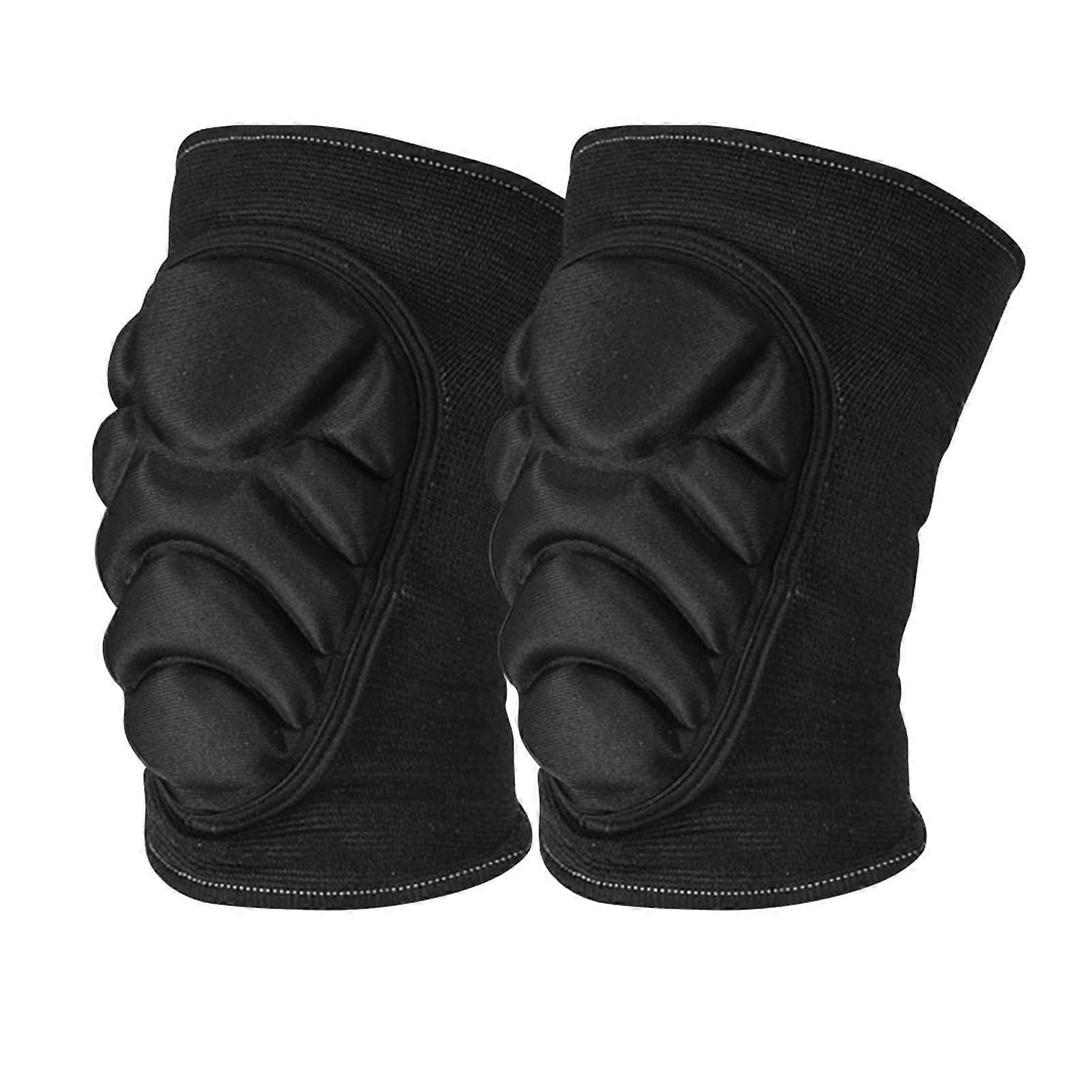 Thickened Sponge Knee Pads Pair For Protection, Shockproof And Non Slip, Elastic Fit For Cycling And Gym, Size M
