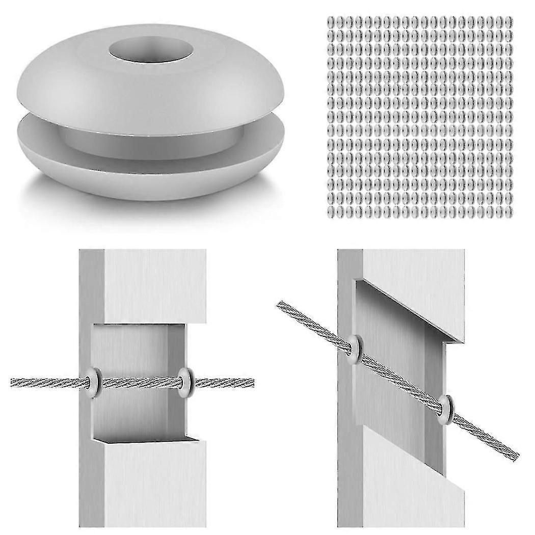 300Pack Cable Railing Grommets, Cable Railing Kit for 1/8In 5/32In ...
