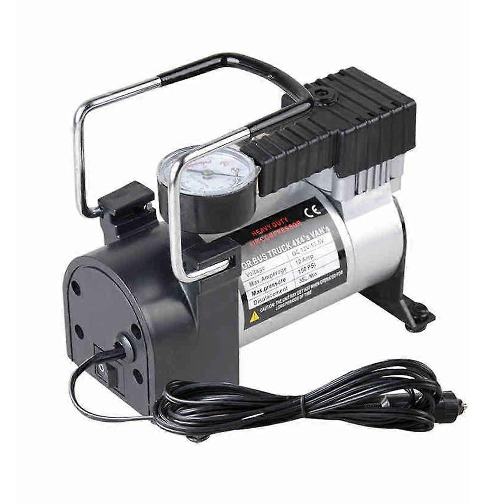 Electric Inflator for Car, 12V Portable Emergency Tire inflator with Gauge - Fast and Easy