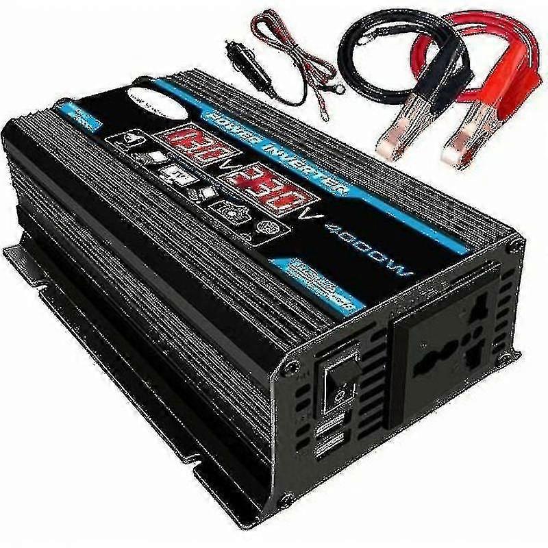 12V έως 220V 4000W καθαρός αναστροφέας ημιτονοειδούς κύματος με βύσμα ΕΕ - μετασχηματιστής εξοπλισμένος