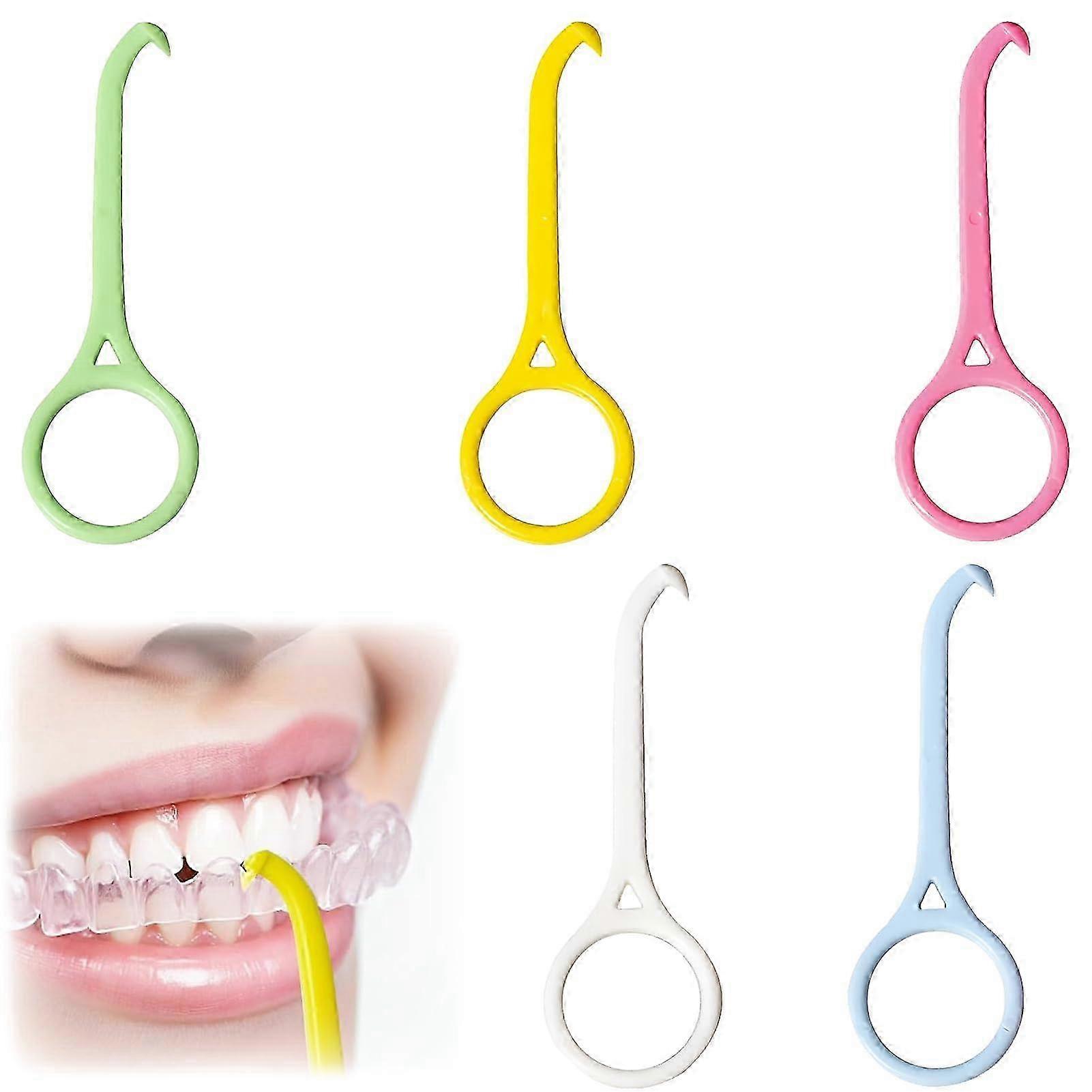 Pack of 5 Invisible Braces Aligner Removal Tools with 5 Colors