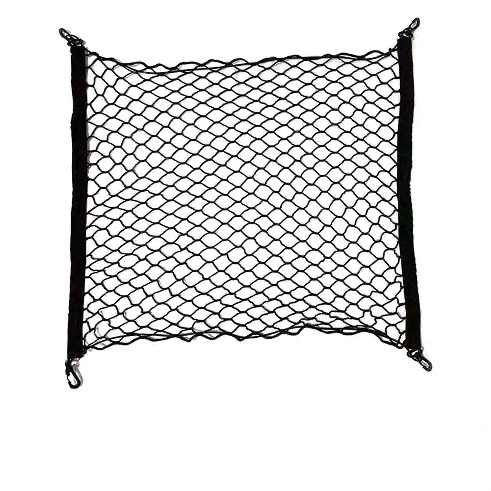 Car Mesh Elastic Nylon Rear Back Cargo Trunk Storage Organizer Luggage Net Holder Accessory 70X70cm Single Layer