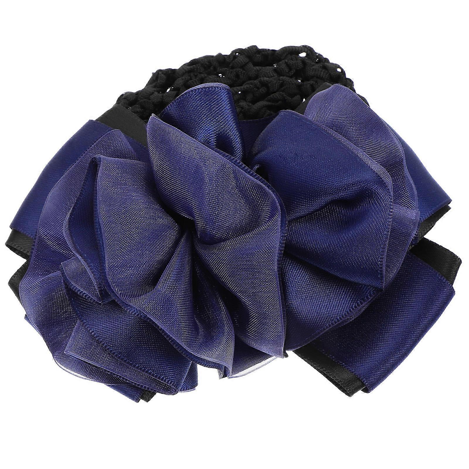 1 Set Hair Bun Cover Clip for Women Mesh Hairnet Barrette for Service Ballet