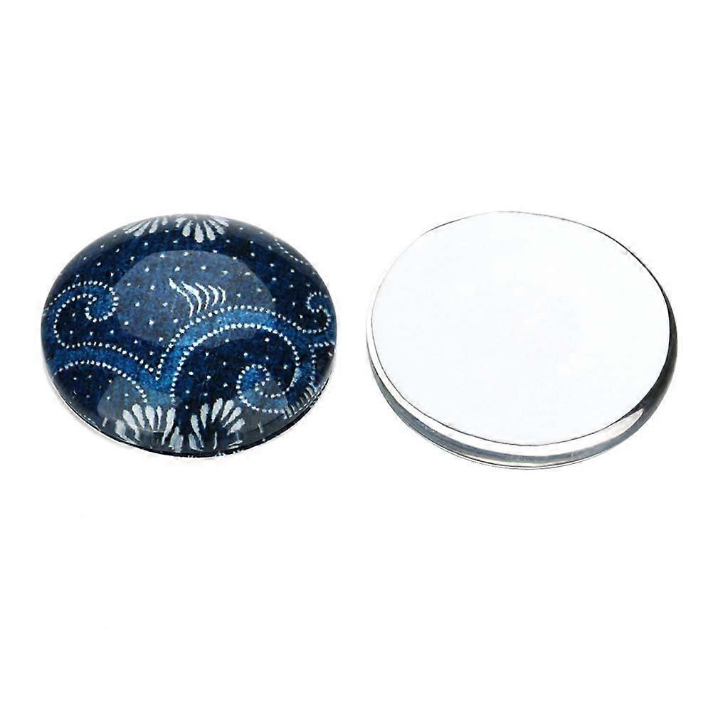 20Pack DIY Jewelry Making Accessories Circular Glass Interface Patch For Artists And 10MM Mixed Color Material For Handmade Projects