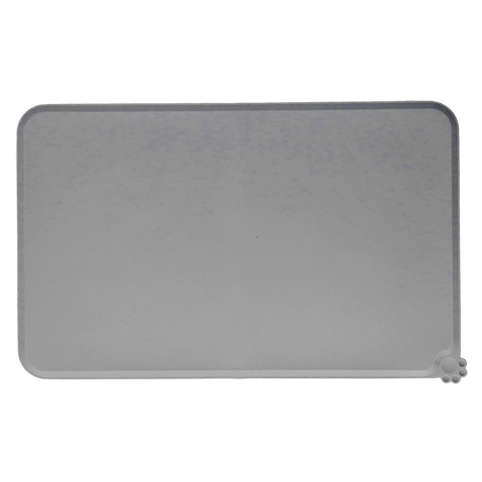 Silicone Placemat Leakage Proof Waterproof Non Slip Pet Feeding Bowl Mat Accessory(Gray ) Feeding Mat