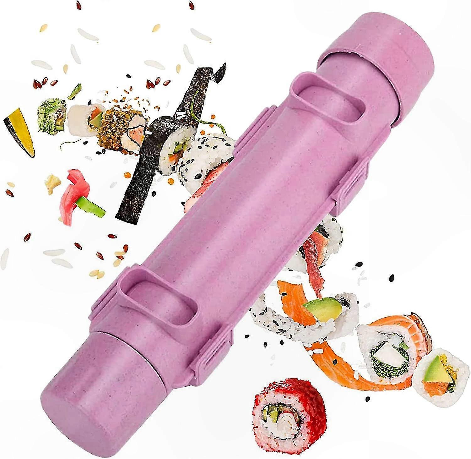 Sushi Roll Maker Kit, Food Grade Plastic Mold Tool for Beginners, Sushi Rolling and Shaping Equipment Set